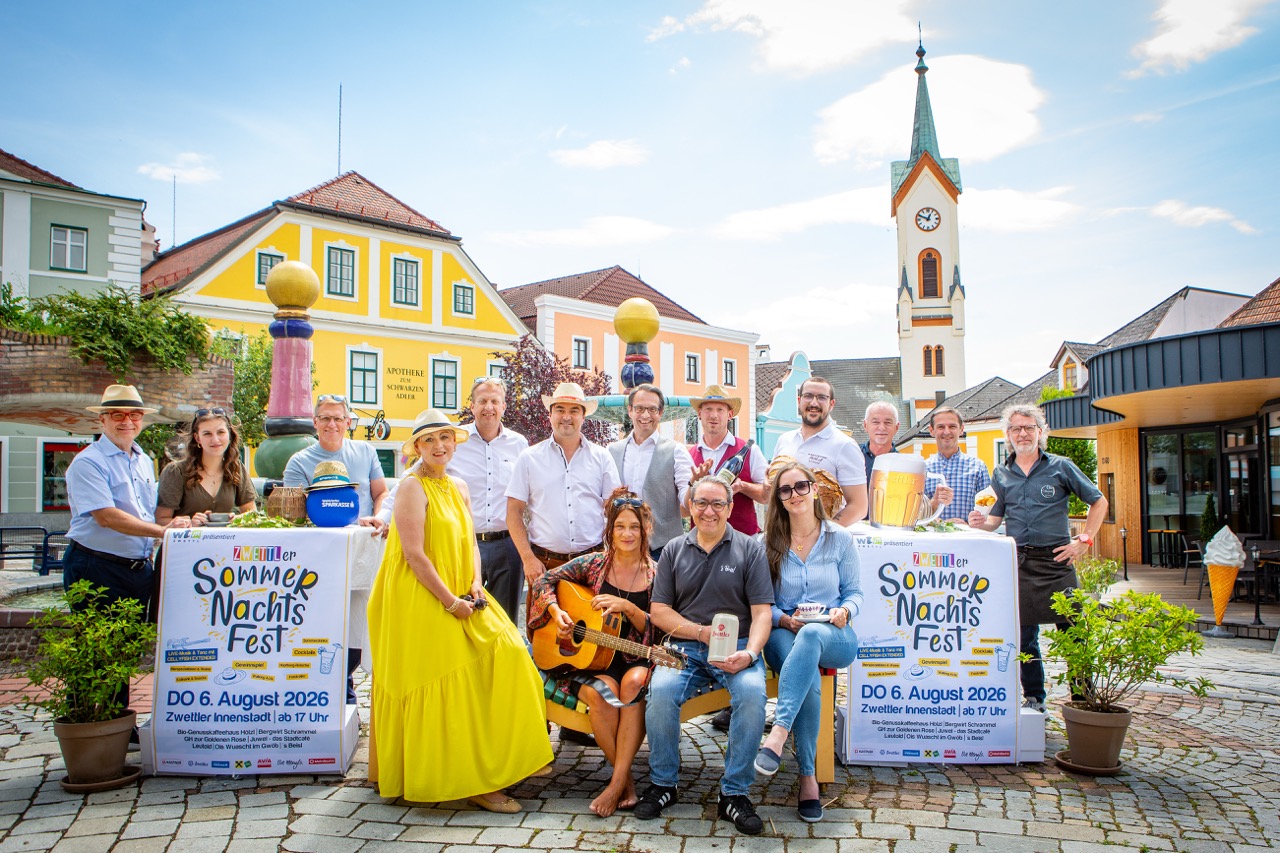 Sommernachtfest am Donnerstag 6. August 2026 - Zwettler Innenstadt - ab 17 Uhr - www.zwettl.info