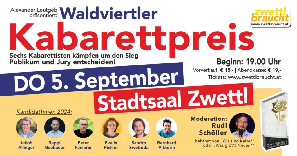 Waldviertler Kabarettpreis am 5. September